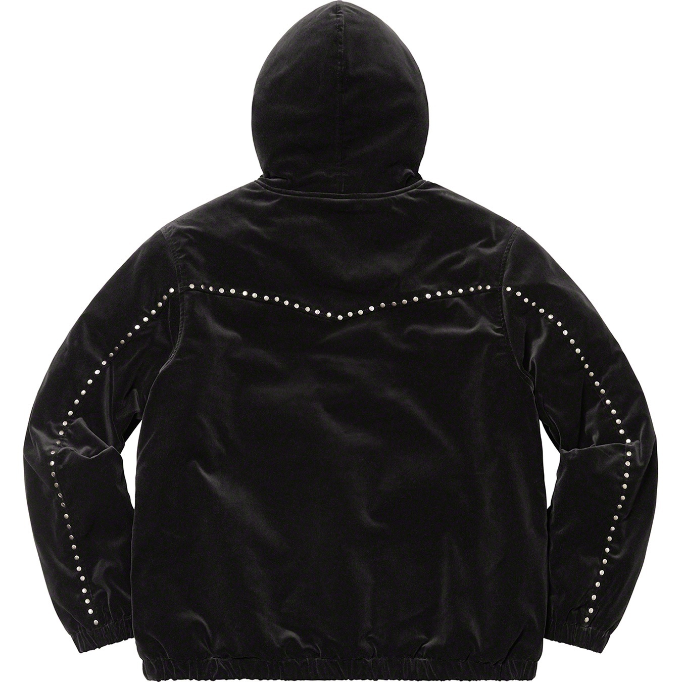 Studded Velvet Hooded Work Jacket view 5